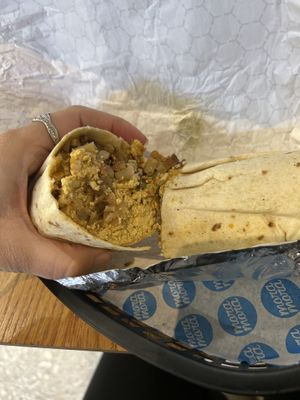 Breakfast burrito is yummy!   at Mora Mora Colima   in Mexico City