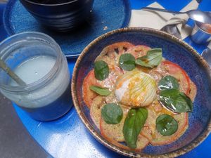 Burrata vegana at Mora Mora Colima   in Mexico City