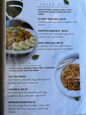 Menu  at Thai Zapp Restaurant and Bar in Charleston