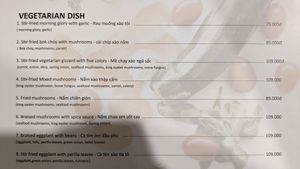 Vegan Menu at Madame Yen - Maybe closed in Hanoi