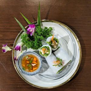 Vegan Ha Noi Fresh Rolls  at Madame Yen - Maybe closed in Hanoi