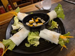 Farm rolls at Madam Tran Restaurant & Cooking Class in Hanoi