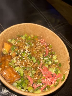 Tofu Teriyaki noodle box   at Suru  in Bury