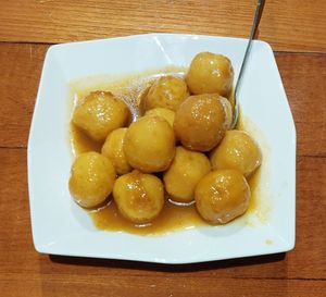 Curry Vegetarian Fish Balls 咖喱素魚蛋 at Liza Veggies - Blue House - 蓮子麗姐素食 in Hong Kong Island