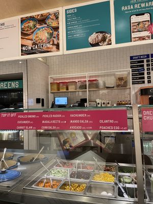 Toppings- all vegan except the egg  at RASA in Arlington