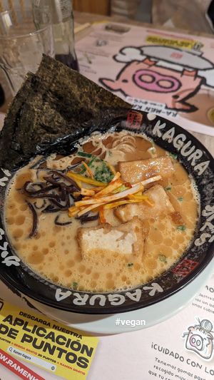 Miso ramen vegano at Ramen Kagura - Zaragoza in Zaragoza