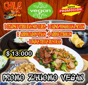 Promocion Zhuomo Vegan Not Avalaible at Chilewok Meat & Vegan - Reino del Aji in La Serena