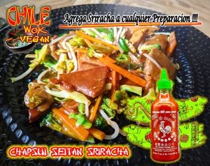 Sriracha Seitan at Chilewok Meat & Vegan - Reino del Aji in La Serena