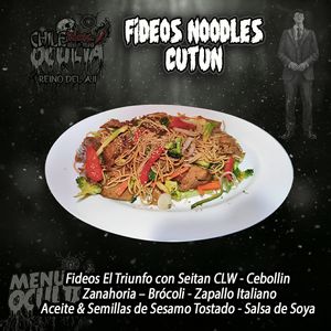 vegan noodles at Chilewok Meat & Vegan - Reino del Aji in La Serena