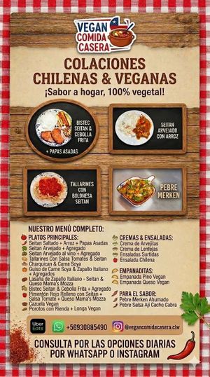 Vegan Comida Casera Flyer at Chilewok Meat & Vegan - Reino del Aji in La Serena