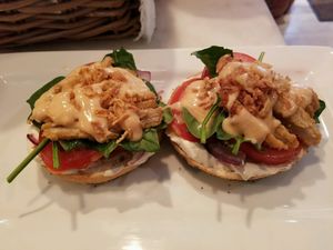 schnitzel bagel at Bagel in Mallorca