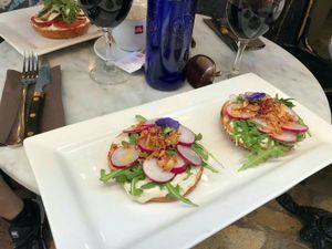 Vegan cream cheese at Bagel in Mallorca