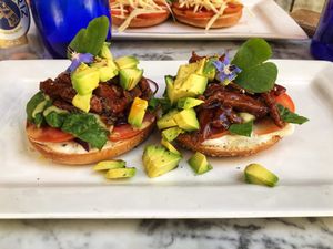 Showstopping teriyaki bagel at Bagel in Mallorca