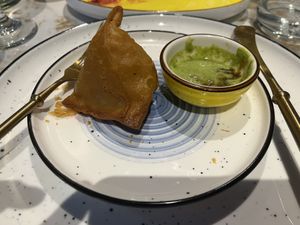 Vegan samosa  at Atithi Indian Restaurant Eindhoven in Eindhoven