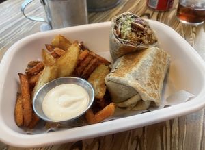 Portobello burrito   at Pecao Fonda de Mar in Puerto Morelos
