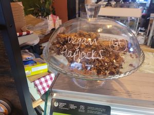 Vegan Flapjacks at L's Coffee & Bookshop in Conwy