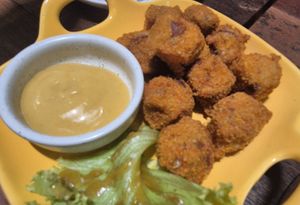 Fried chicken bites (mushrooms) at Naughty Root in Selangor