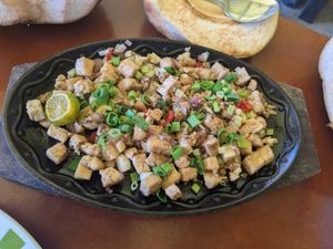 Tofu sisig (no egg or mayo) at Mila's Restaurant in Moalboal