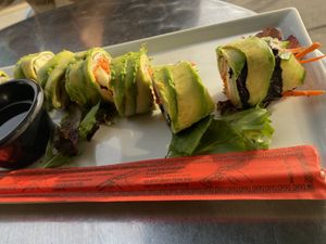 Dragon roll  at The Grain Cafe in Los Angeles