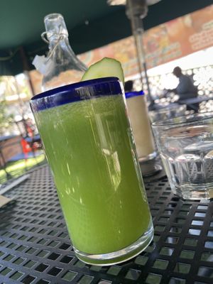 Fresh custom juice at The Grain Cafe in Los Angeles