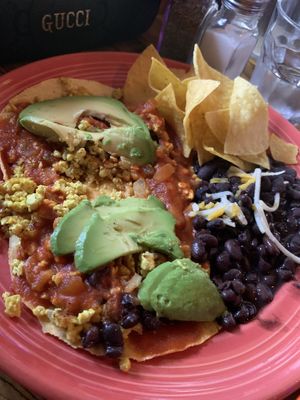 Huevos rancheros  at The Grain Cafe in Los Angeles