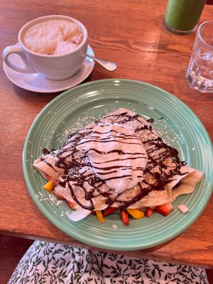 Crepe and Latte at The Grain Cafe in Los Angeles