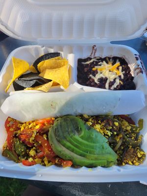 Huevos de Mexicana to go at The Grain Cafe in Los Angeles