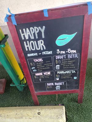 Happy hour menu at The Grain Cafe in Los Angeles