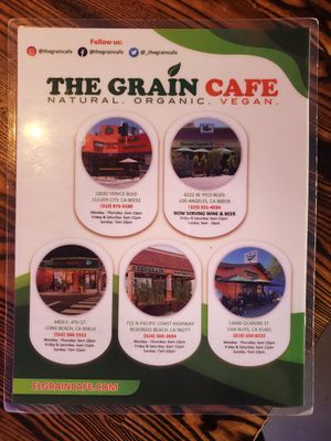 Locations at The Grain Cafe in Los Angeles