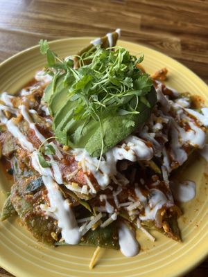 Chilaquiles  at The Grain Cafe in Los Angeles