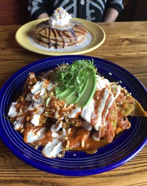Chilaquiles   at The Grain Cafe in Los Angeles