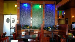 water wall at The Grain Cafe in Los Angeles