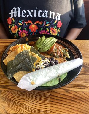 Early Dinner w/the Bestie - Ordered the Chili Relleno w/Veggies  at The Grain Cafe in Los Angeles