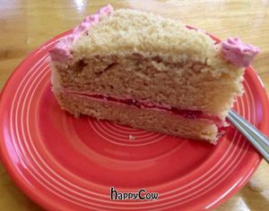 vegan strawberry cake  at The Grain Cafe in Los Angeles