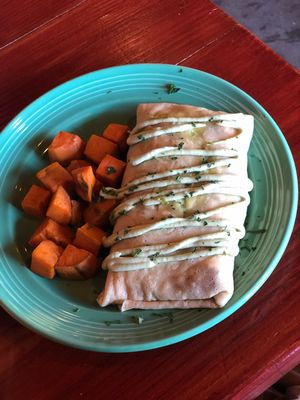 two cheese crepe at The Grain Cafe in Los Angeles
