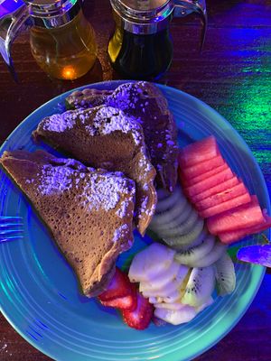 French Toast. One toast already eaten!😬 at The Grain Cafe in Los Angeles