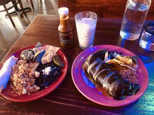 chorizo and mole at The Grain Cafe in Los Angeles