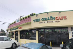 Front of building at The Grain Cafe in Los Angeles