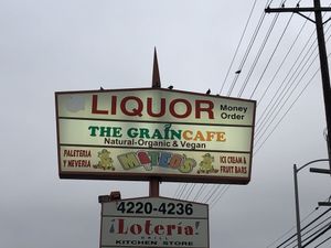 Signage at The Grain Cafe in Los Angeles