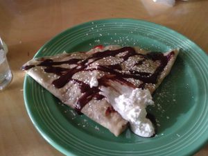 chocolate mousse crepe at The Grain Cafe in Los Angeles