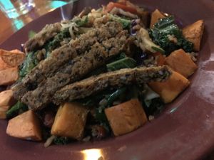 Sautés kale at The Grain Cafe in Los Angeles