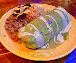 Wet Burrito (purple specs is the light reflecting) at The Grain Cafe in Los Angeles