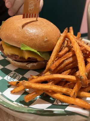 Burger and sweet friess  at Neat Burger - Merlata Bloom in Milan