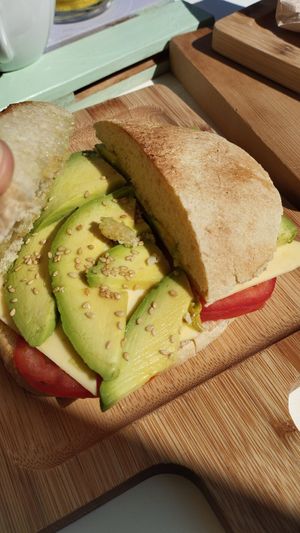 Mollete vegà at El Rinconcito de Elena in Altafulla