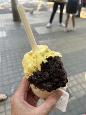 Dark chocolate and pineapple   at Carambola in Barcelona