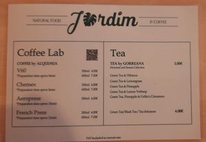 Menu October 2024 at Jardim Natural Food in Sao Miguel