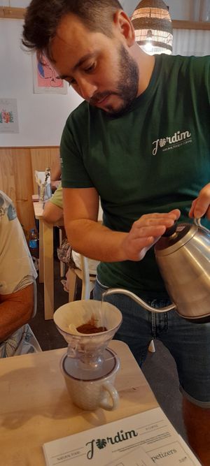 V-60 coffee at Jardim Natural Food in Sao Miguel