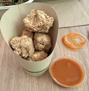 Cauliflower Buffalo Bites  #Veganuary at Rooted3 in Bethesda