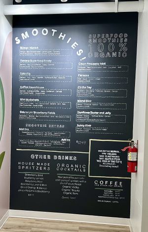 Smoothie and Drink Menu  at Rooted3 in Bethesda