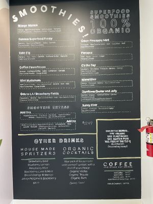 Beverage menu  at Rooted3 in Bethesda